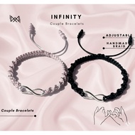 (Contents 2 Bracelets + Box) Woven Couple Bracelets INFINITY