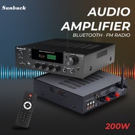 Sunbuck Audio Amplifier Bluetooth EQ Karaoke FM Radio 200W - AV-80 - 4PSK03BK