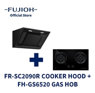 FUJIOH FR-SC2090R Inclined Cooker Hood (Recycling) and FH-GS6520 Gas Hob with 2 Burners