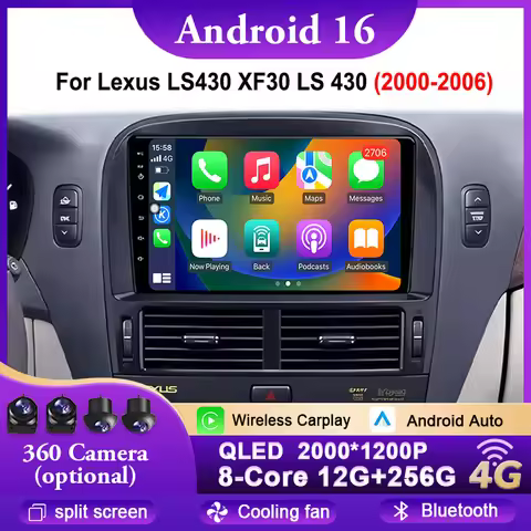 Andriod 16 Car Radio For Lexus LS430 XF30 LS 430 2000 - 2006 GPS Navigation Multimedia Stereo Player