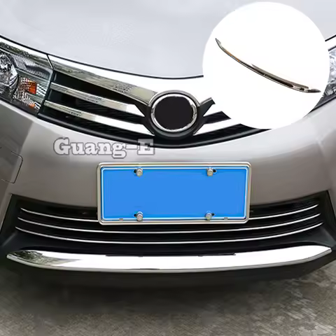 For Toyota Corolla Altis 2014 2015 2016 2017-2019 Car Cover Bumper Engine ABS Chrome Trims Front Bot
