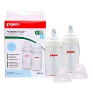 2PCS PIGEON PP Wide Neck Bottle Pigeon Bottle Botol Susu Pigeon 240ml TWIN