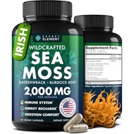 Sea Moss Capsules - Irish Sea Moss Advanced with Burdock Root, Bladderwrack & Muira Puama for Immuni
