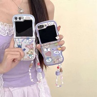 GANTUNGAN Samsung Zflip7 Stellalou Duffy Teddy Bear Cartoon Character StellaLou Rabbit Tale Cute Cas