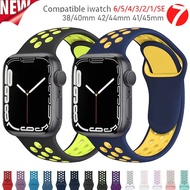 Strap For Apple Watch 7 6 5 4 3 2 1 SE Series Silicone Hole Strap Compatible with iwatch 38mm 40mm 4