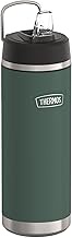 Thermos ICON Insulated Drinking Bottle with Straw 0.71 L, Forest Matt, Green, 12 Hours Cold, Stainle