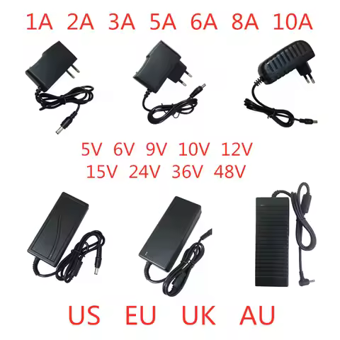 AC DC 12V 5V 6V 8V 9V 10V 12V 13V 14V 15V 24V Power Supply Adapter 1A 2A 3A 5A 6A 8A 220V To 12V Pow