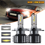 Car Headlight Bulbs 12000LM 3colors Headlight 50W H4 Led Hi Lo H7 H8 H11 Led Canbus 9006 HB4 9005 HB