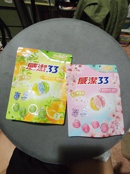 [$3包/多買多平] 威潔33 洗衣凝珠 櫻花 花香 /柑橘綠色 清香 洗衣珠