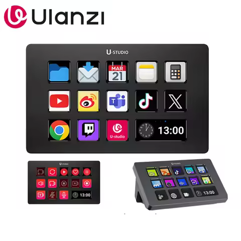 Ulanzi D200 Production Console and Studio Controller 13 LCD Keys for Vlog Content Creation Photo Vid