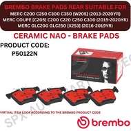BREMBO GENUINE DISC BRAKE PAD (REAR) FOR MERC GLC200 GLC250 [X253] '16-19YR / C200 C250 C300 C350 [W