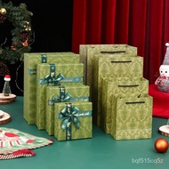 New Christmas Gift Box Spot Bow Dark Green Lid and Base Box Christmas Eve Gift Box Apple Packaging Box