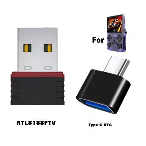 BOYHOM R36S (WiFi) RTL8188FTV USB Dongles and TYPE C OTG adaptor for R36S R36H R36 R36PLUS
