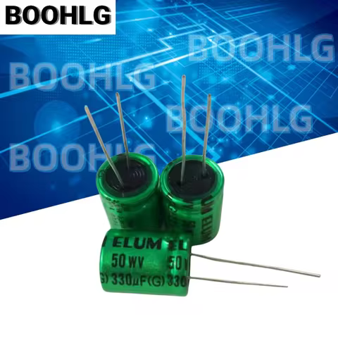 10PCS 330uf 50v Vertical NP Non-Polar Aluminum Electrolytic Capacitor 50v 330uf 13X16mm