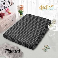 Zippered Foam Mattress Cover Size 80x200 - 180x200 Checkered Pattern