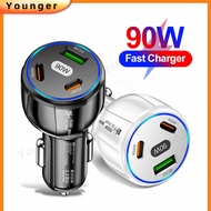 90W Fast Charging Travel Adapter 3 In 1 Fast Charging Charger 1USB+2PD Travel Adoptor for i-phone Type C Android USB Micro
