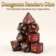 Dice 7pcs D&D Dungeons Kids Toys Educational Sandaro Polyhedral Tabletop Game Dragons