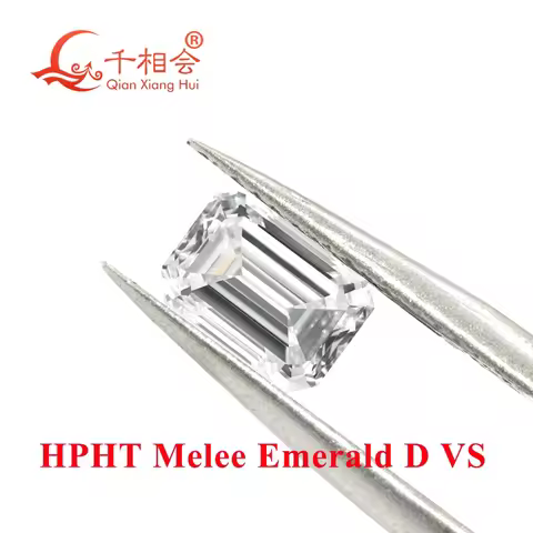 Melee emerald-cut HPHT lab-grown diamonds, D color, 0.1CT to 0.66CT, VS1 clarity, perfect for elegan