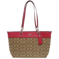 成色極佳 Coach Signature 37118 帆布/皮革米色托特包 0772 [二手] COACH