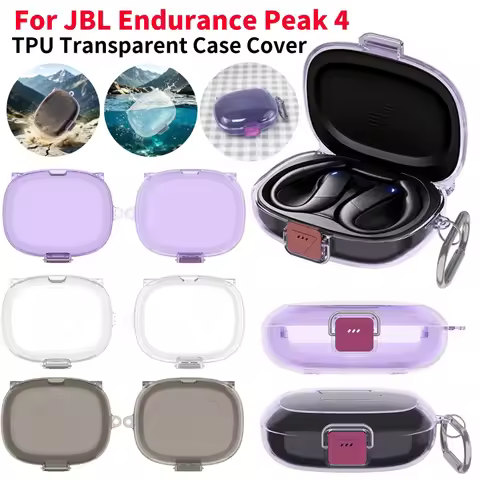 TPU Transparent Case Cover for JBL Endurance Peak 4 Shockproof Cover Waterproof Dustproof with Locki