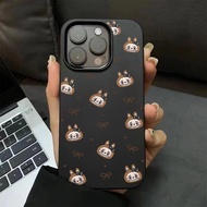 Casing iPhone 11 12 13 14 15 16 17 Pro Max Bow LABUBU Case For iPhone 14 15pm 14PM 16PM 17PM