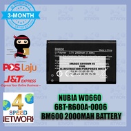 BATTERY FOR ORI PROLINK PRT7011L Nubia WD660 6BT-R600A-0006 BM600 4G LTE PRO LINK MiFi Portable BM30