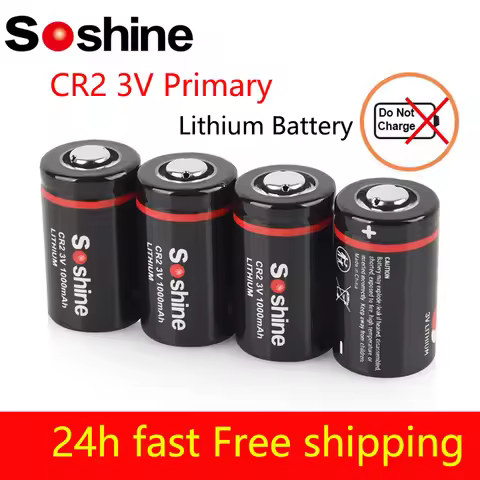Soshine Primary 3V CR2 Lithium Battery Non-Rechargeable Battery 3-Volt 1000mah Batteries for Rangefi
