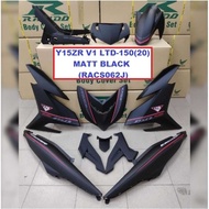 Rapido Cover Set Yamaha Y15ZR V1 V2 LTD-150 (20) Matt Black Accessories Motor Y15 Ysuku Matt Black C