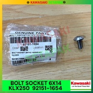 KAWASAKI [READY STOCK] ORIGINAL SPARE PART BOLT SOCKET 6X14 KLX250 92151-1654