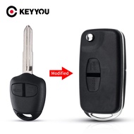 Modified Flip Folding Remote Key Shell Case For Mitsubishi Grandis Outlander With Uncut Blank Blade 2 Buttons