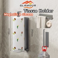 [SG] Tissue Holder Toilet Roll Holder Hook Paper Suction Dispenser Hanging Toilet Roll Stainless Ste