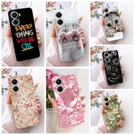 For Huawei Nova 10 SE Case Clear Cute Luxury Flowers Cool Painted Soft Casing BNE-LX1 BNE-LX3 BNE-AL