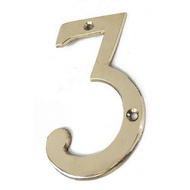 Brass home office plate letter number,/ number, home office plate number. 3
