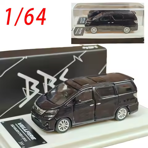 BBS Diecast Model Car 1/64 Toyota Alloy Car Model Toyota Vellfire 2013 Play Vehicle Toys for Boys Or