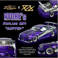 Error404 X LOT 57 1/64 RYOHE's Nissan Skyline R34 "GIFTED" resin model Water Purple
