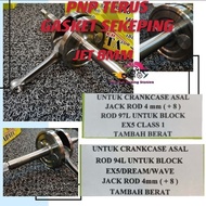 JET TIPU GASKET SEKEPING ARATA CRANKSHAFT JET ROD +8MM JET UP 4MM EX5 DREAM WAVE100