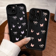 Premium Matte Soft Bow Pattern Anti-Fall Case DOFF for vivo v23e V21 V23 V30 V25 V29e V30e 5G V21e 4