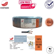 Costamo Ⅱ [100% Pure Copper] (40/0.076) 3 Core Flexible Cord Cable - Grey/White 90 m (±)