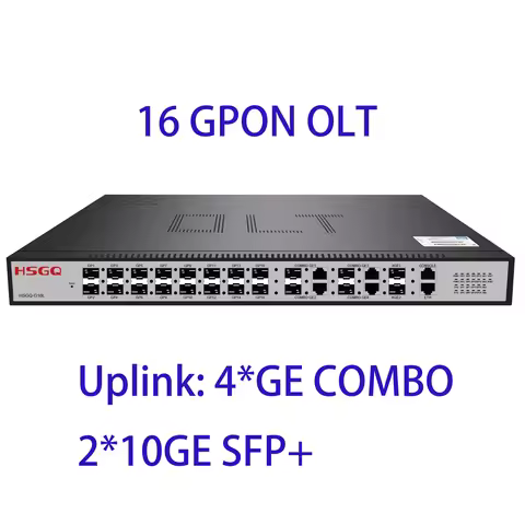 16 PON Ports GPON OLT, 2SFP+(10GE) optical uplink ports, 16 GPON OLT, HSGQ-G16L