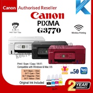 Canon PIXMA G3770 Wireless Refillable Ink Tank Printer with Low-Cost Printing (Print, Scan, Copy)