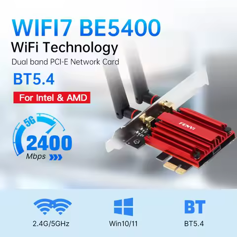 fenvi WiFi 7 PCIE Wireless Adapter BE5400 Bluetooth 5.4 WiFi7 MT7925 Network Card 2.4G/5G/6GHz 802.1