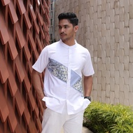 Hadinata Batik Short Stampkoko Azriel White Raya Series