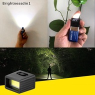 [Brightnessdin] 9V Battery Flashlight 9V LED Key Light 6F22 Battery COB Outdoor Lighting Work Light 