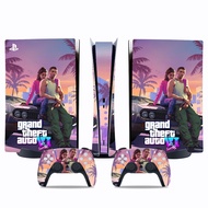 GTA 6 PS5 Digital Skin Sticker Decal Cover for Console and 2 Controllers PS5 Skin Sticker Vinyl