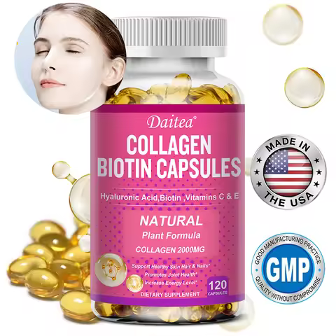 Daitea Collagen Biotin Capsules support healthy skin, joints, hair and nails, antioxidant and non-GM