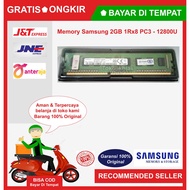 Samsung DDR3 Memory 2GB 1Rx8 PC3 - 12800U Samsung Memory Ram/ Memory Ram/ Ram/ Samsung/