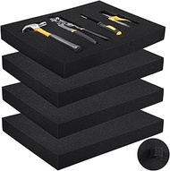 Pick and Pluck Foam Inserts, 4 PCS High Resilience Pre-Cubed Sheets - Shock Absorption Liners for To