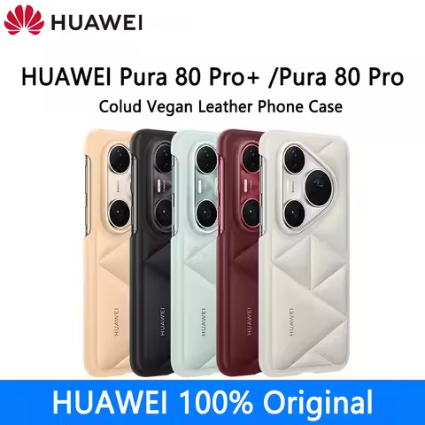Original For Huawei Pura 80 Pro+ Pura 80 Pro Cloud Vegan Leather Phone Case For Huawei Original Hand