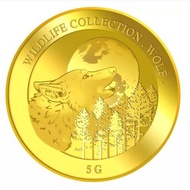 Puregold Wildlife Collection Wolf Gold Medallion | 999.9 Pure Gold