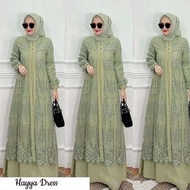 Hayya Dress / New brocade / Muslim Dress Hayya Brocade Tulle Dress Cheap Muslim Dress Syari Dress
